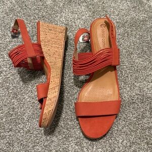 Corso Como Cork Wedges y2k vintage platform